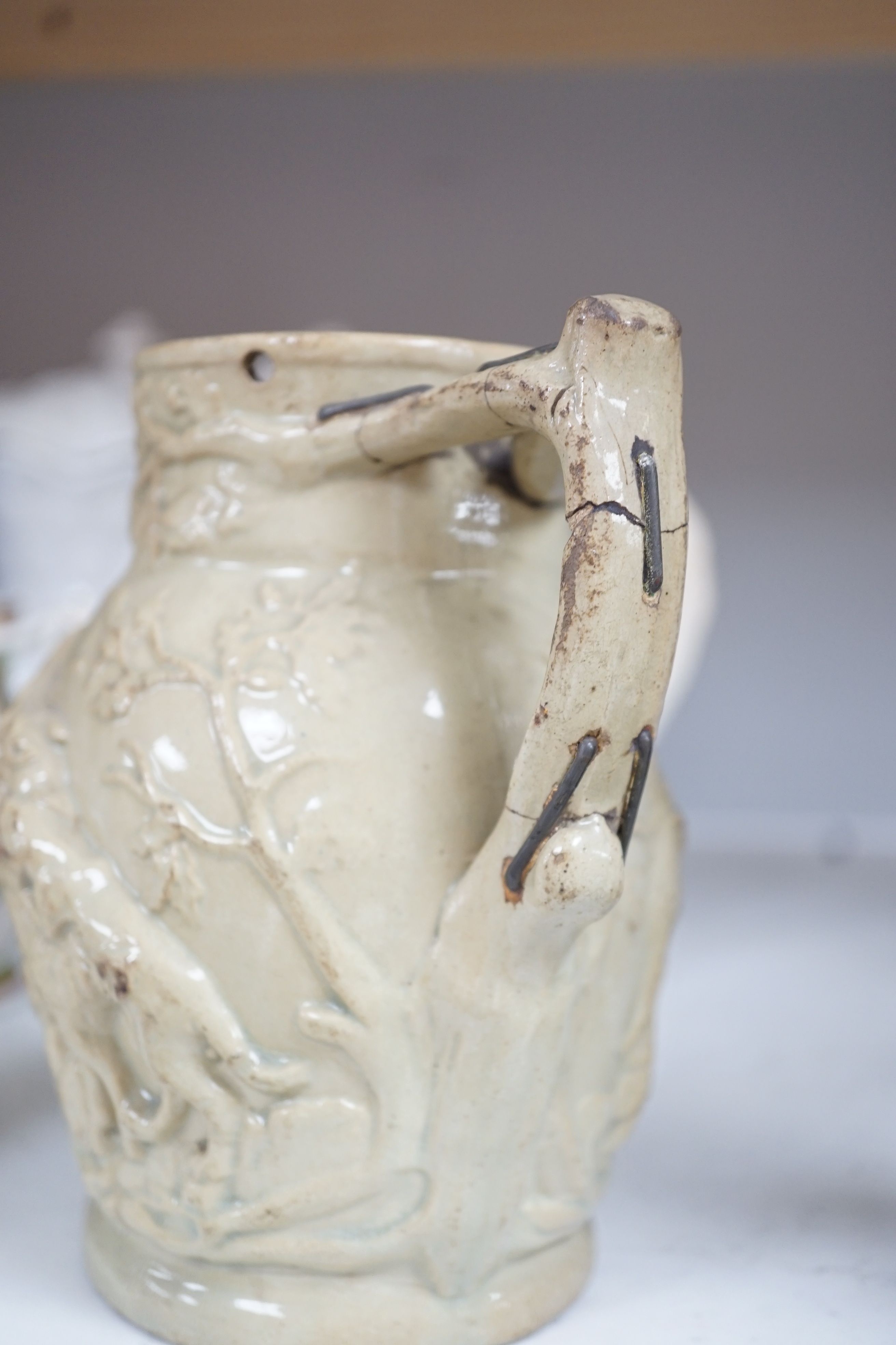 A group of 19th century pottery jugs